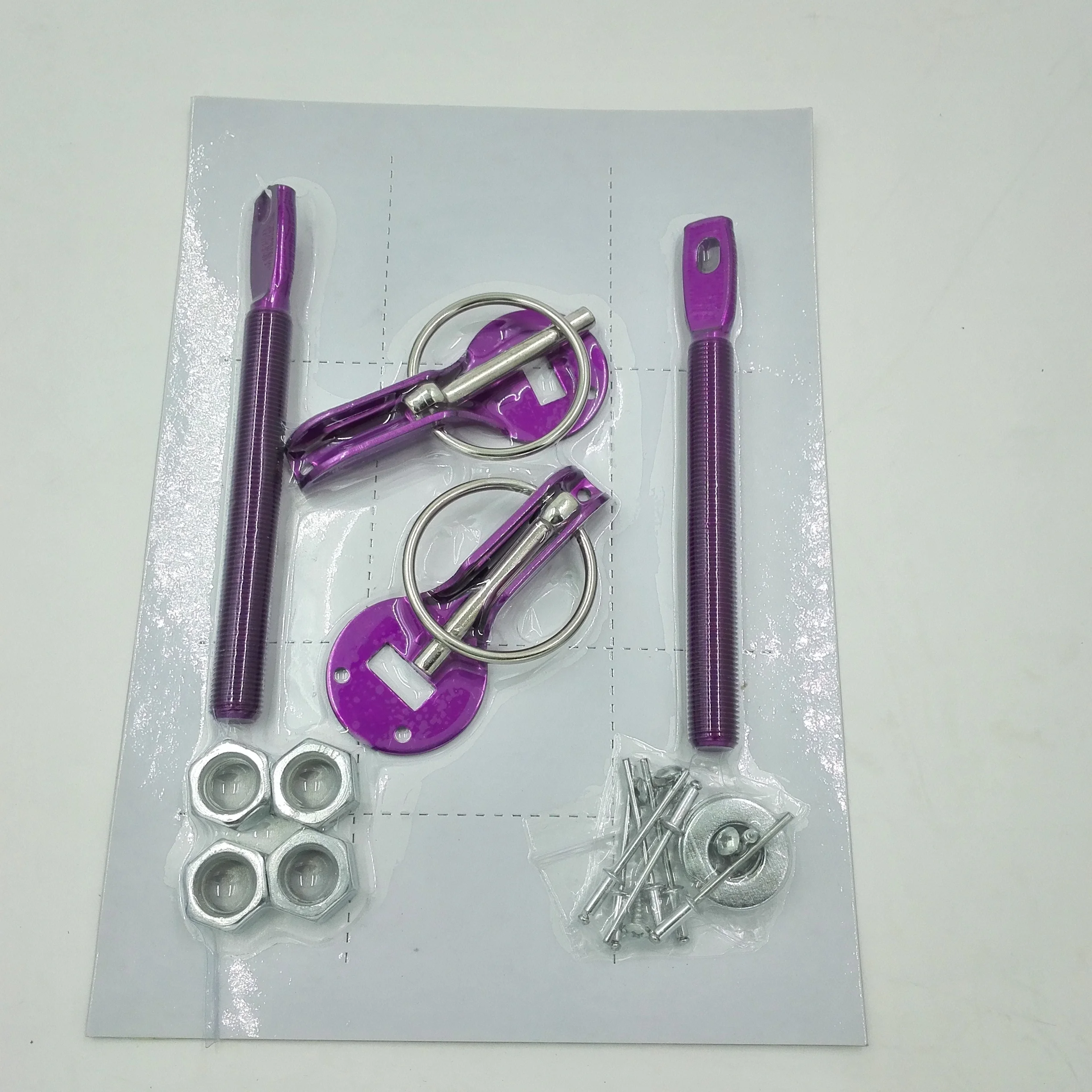 Racing Aluminum Bonnet Hood Pin Lock Kit Down Hood Locks Pins