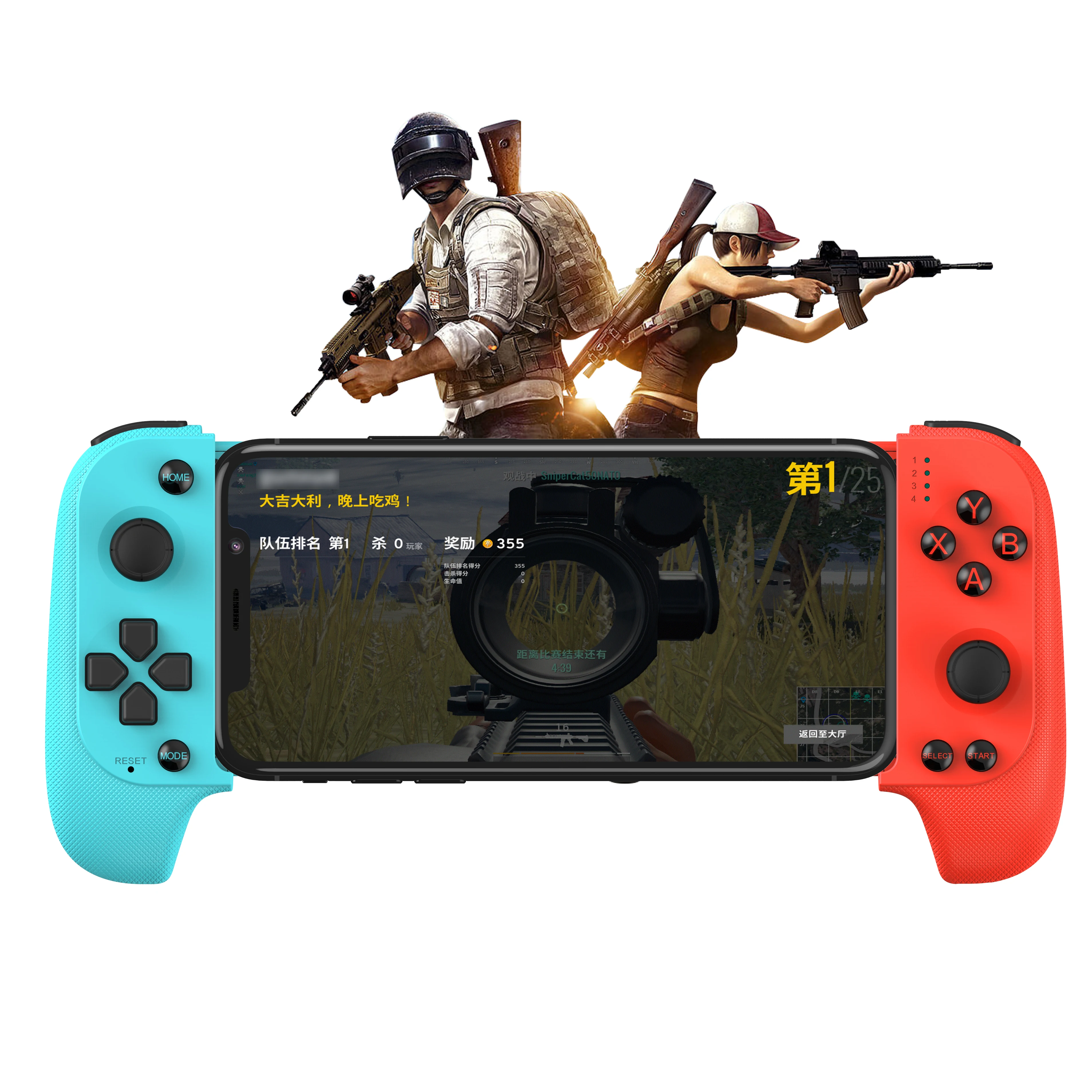 
Saitake 2019 New mobile phone joystick bluetooth wireless controller for android/IOS for PUBG portable gamepad mobile controller 