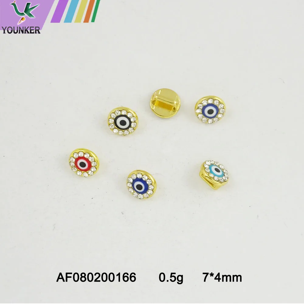 metal alloy custom enamel charms eye pendant charms  alloy Rhinestone Pendant for DIY jewelry making