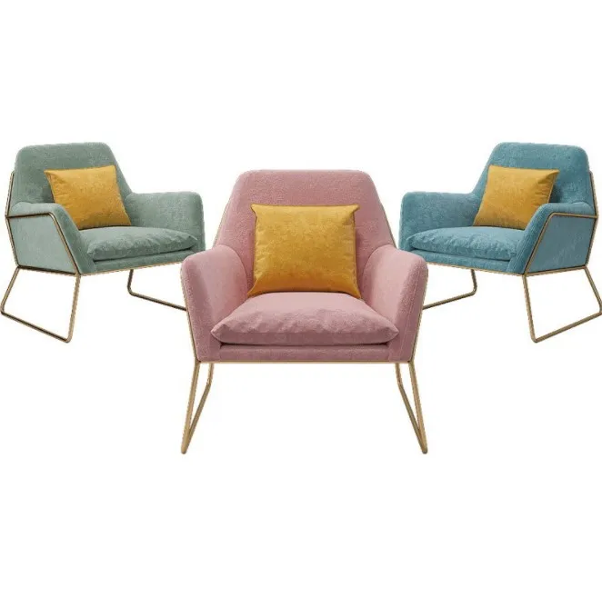 Modern Restaurant Coffee Shop Metal Sofa Chair Booth