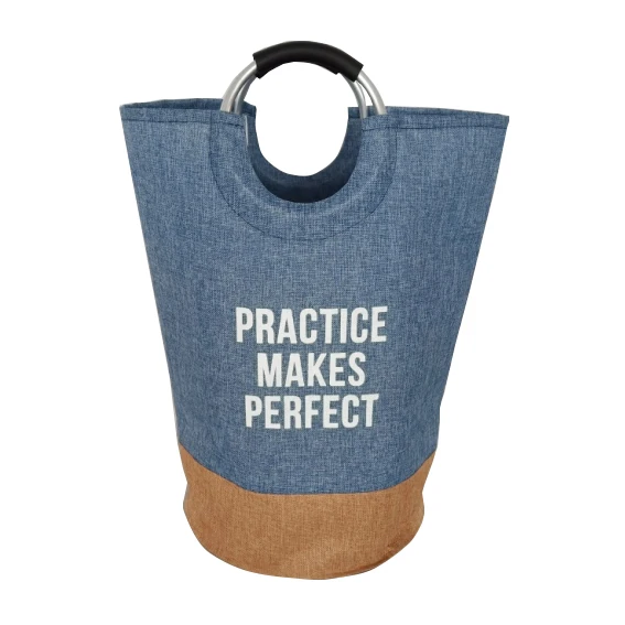 Laundry Wash Bag  Handmade Dirty Clothes Laundry Bag With Aluminum Handles