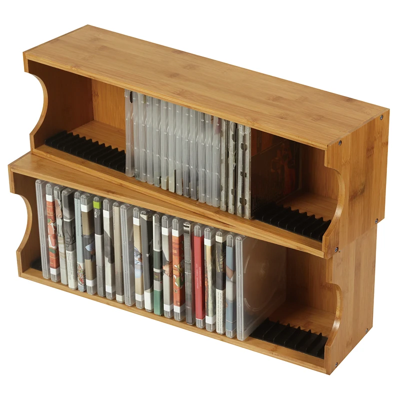 
wooden display stand rack for CD/DVD holder shelf and books 