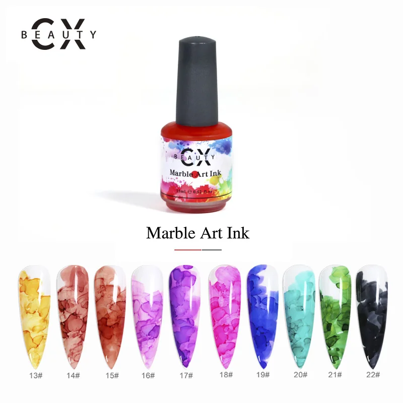 CX BEAUTY жидкие чернила без УФ светодиодной лампы мраморные цветение