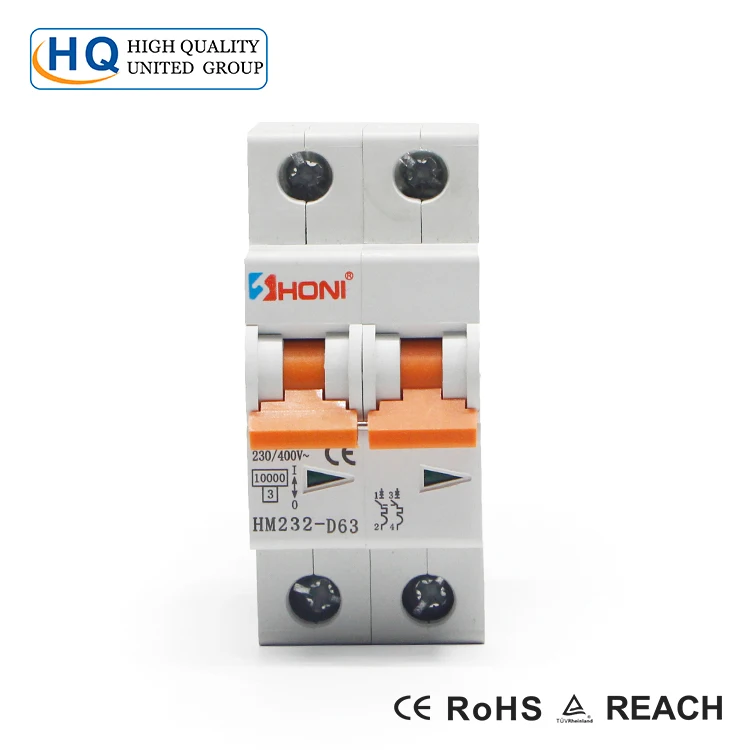 L7 Model 16A 20A 63amp single phase pole 1p 2p 3p 4p mini electric  mcb dc ac circuit breaker