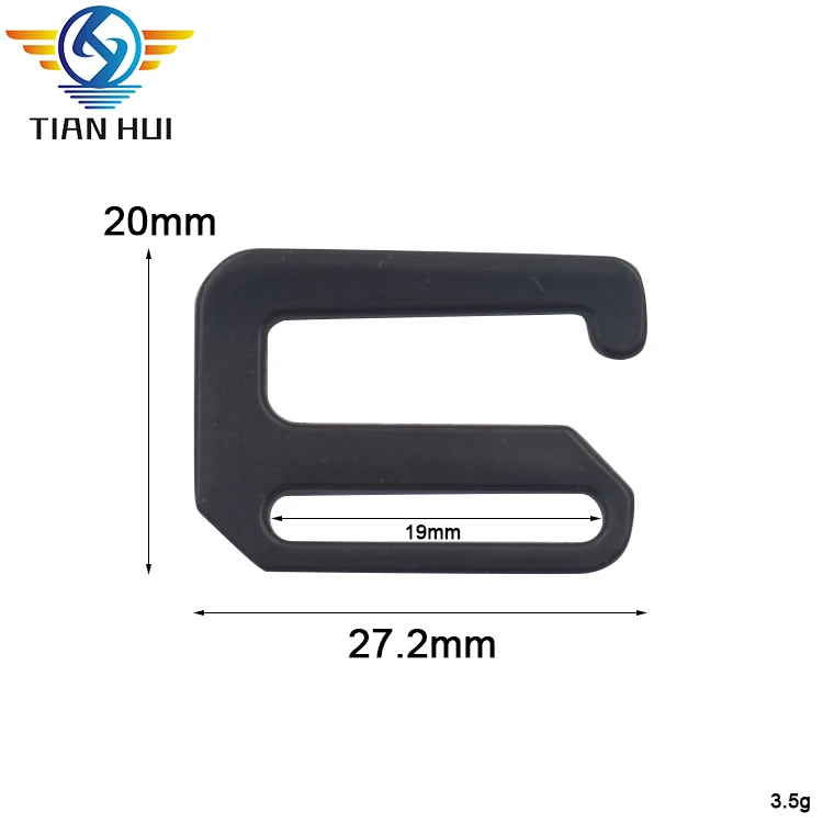Custom bag accessory fittings metal adjustment  g hook buckle 19mm for bags