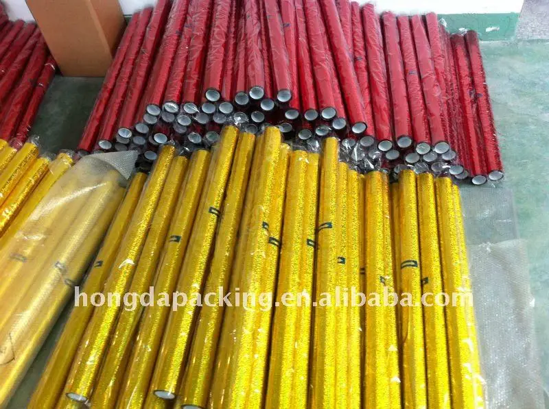 BOPP /CPP mix color packaging film wrapping sheet  holographic bopp film laminated metallized film for gifts bags Wenzhou Hongda