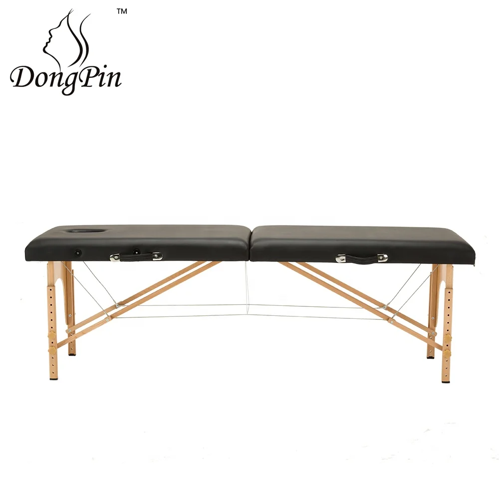 Adjustable portable massage tables wooden folding facial table