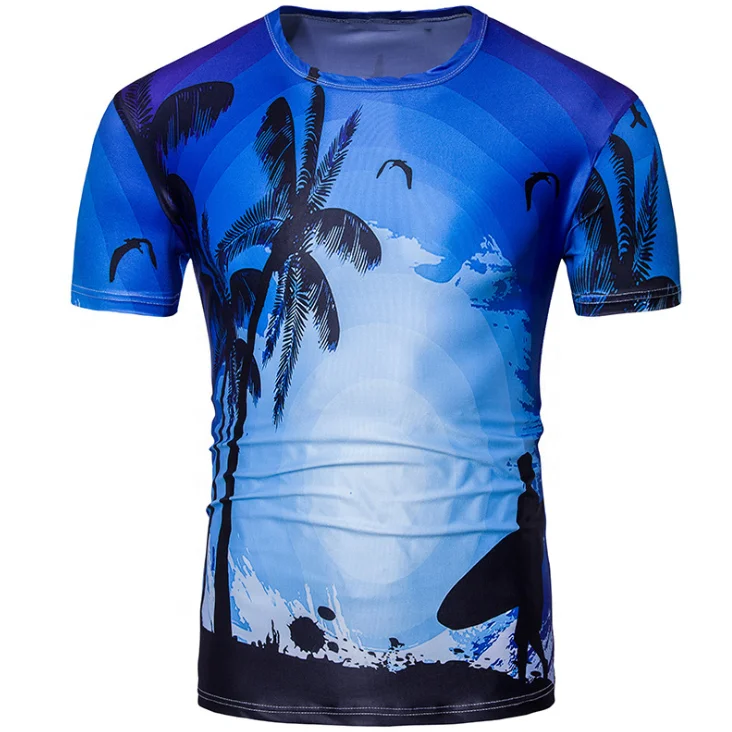 100% Polyester T Shirts Sublimation Printing Custom T Shirt
