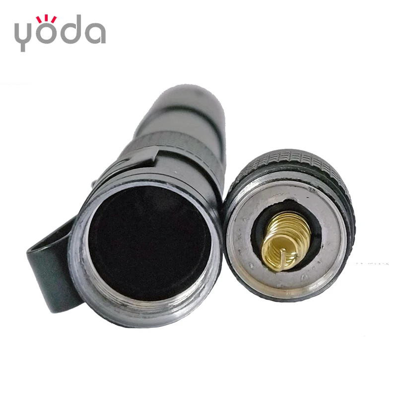 D9190-2 pen shape AAA dry battery white yellow double led light doctor flashlight with clip