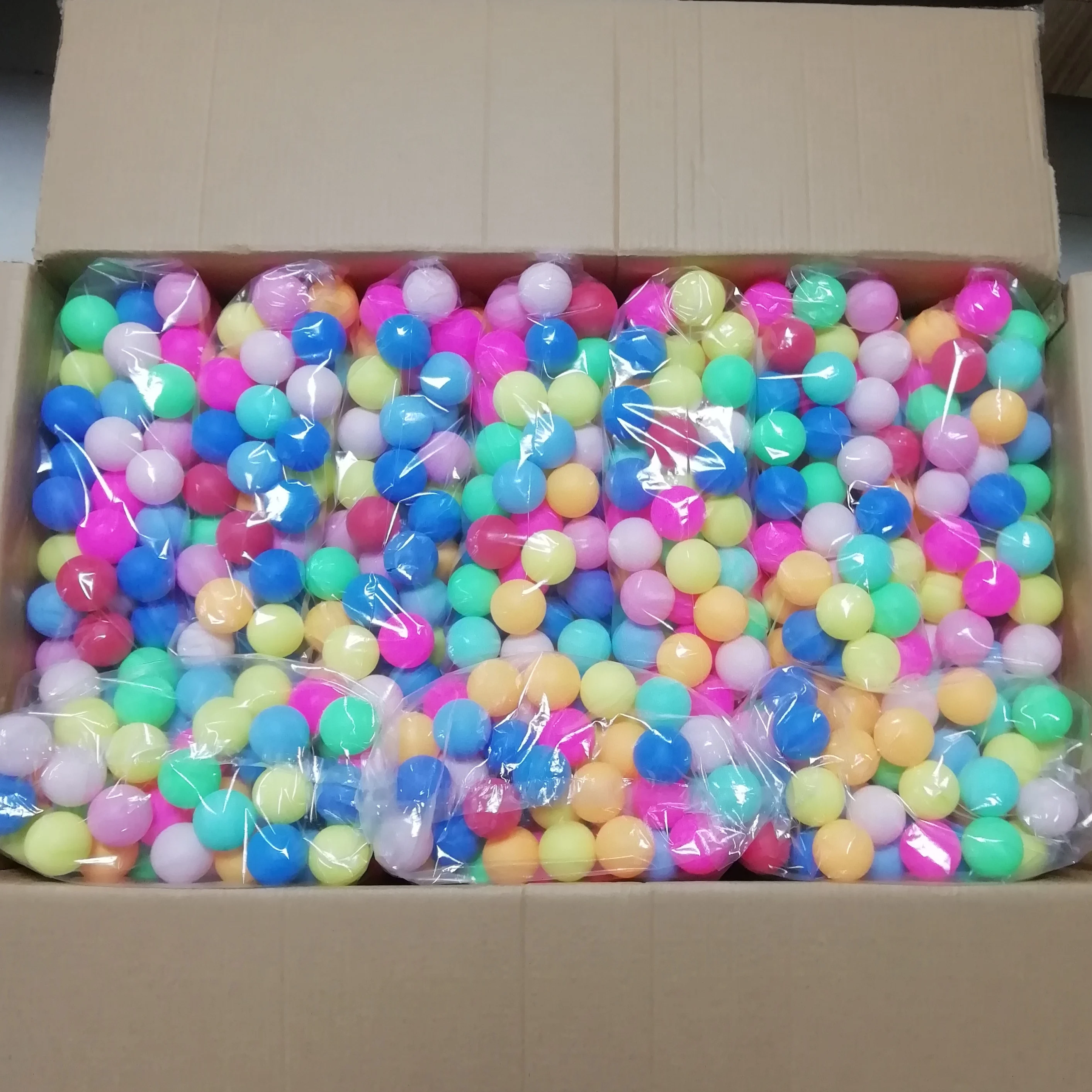 Cheap 2020 colorful logo ping pong ball plastic table tennis ball in bulk for promotion game decoration party