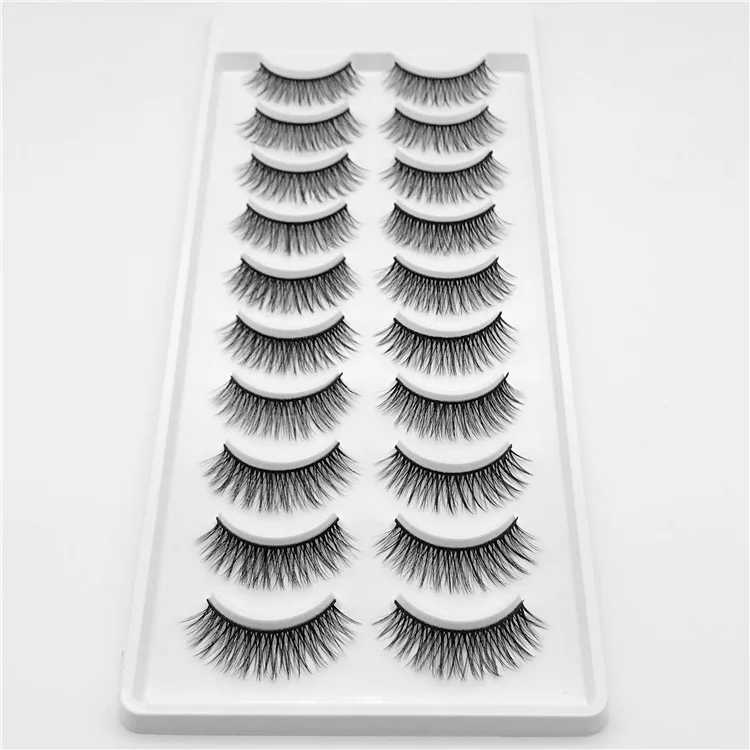 wholesale false eyelashes manufacturer private label 10 Pair/pack 3D false eyelash