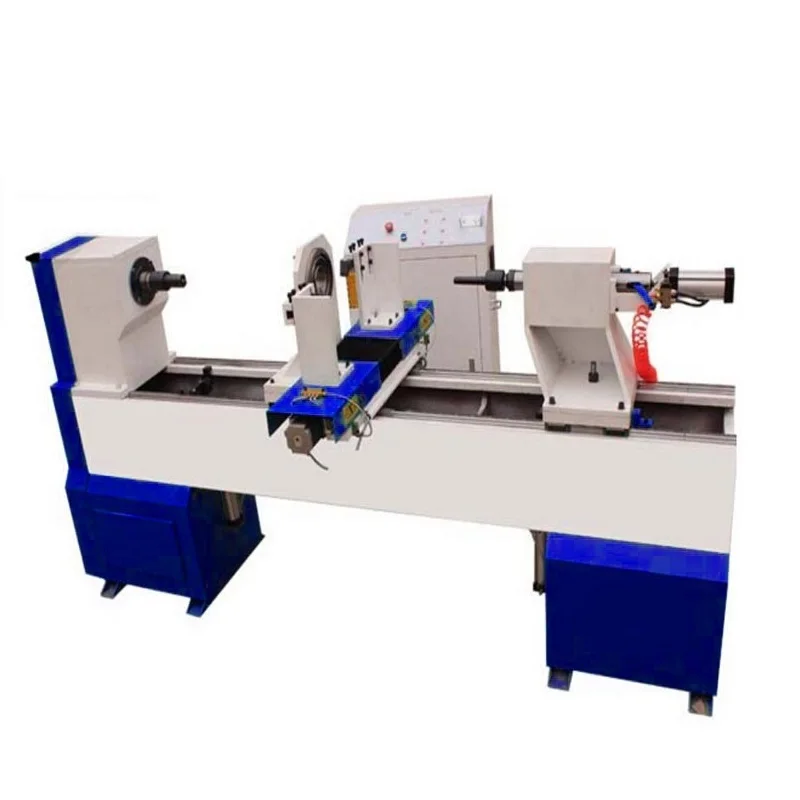 Automatic wood lathe copying attachment for stairway post newel