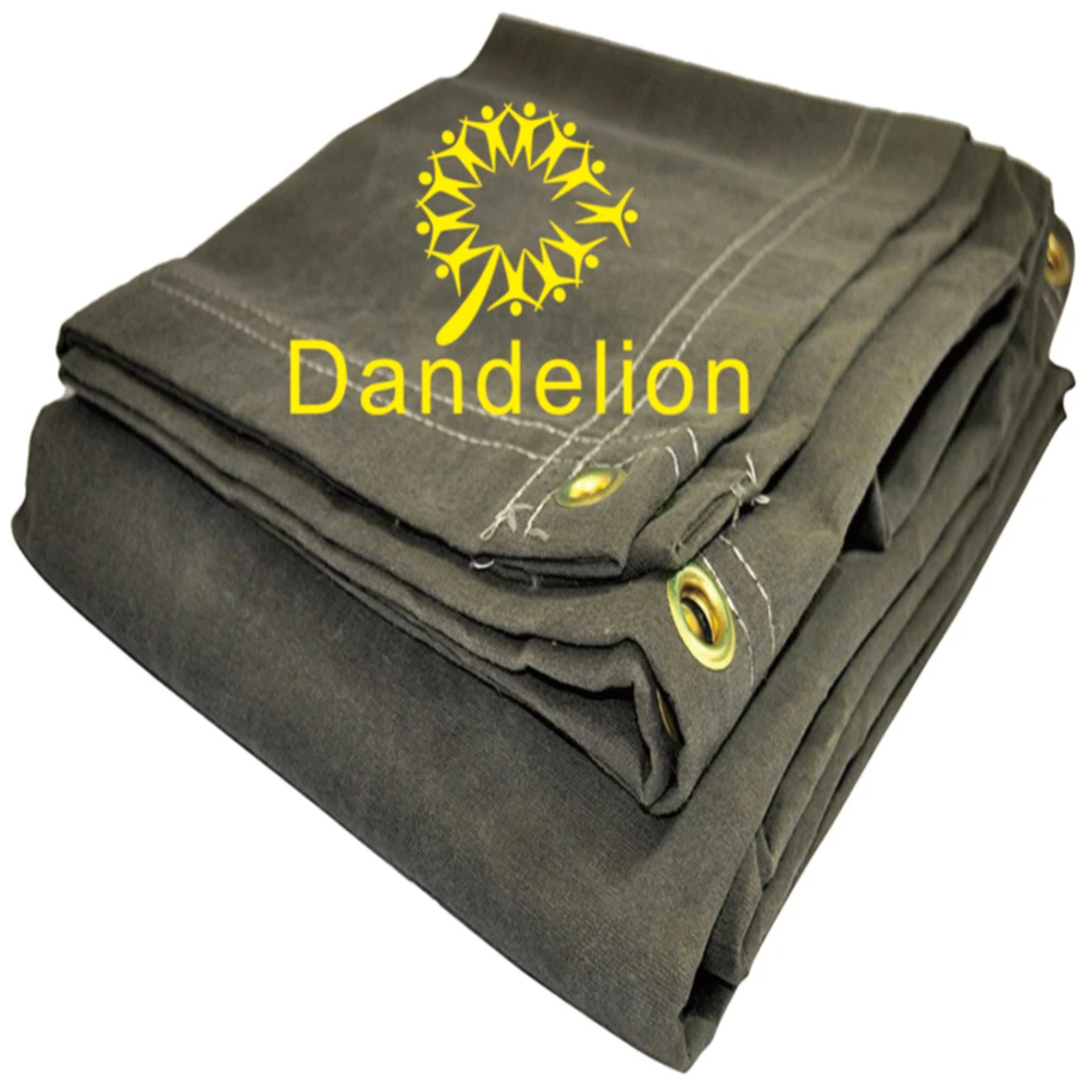 
hemp waterproof camping fire resistant polyester cotton canvas tarp 
