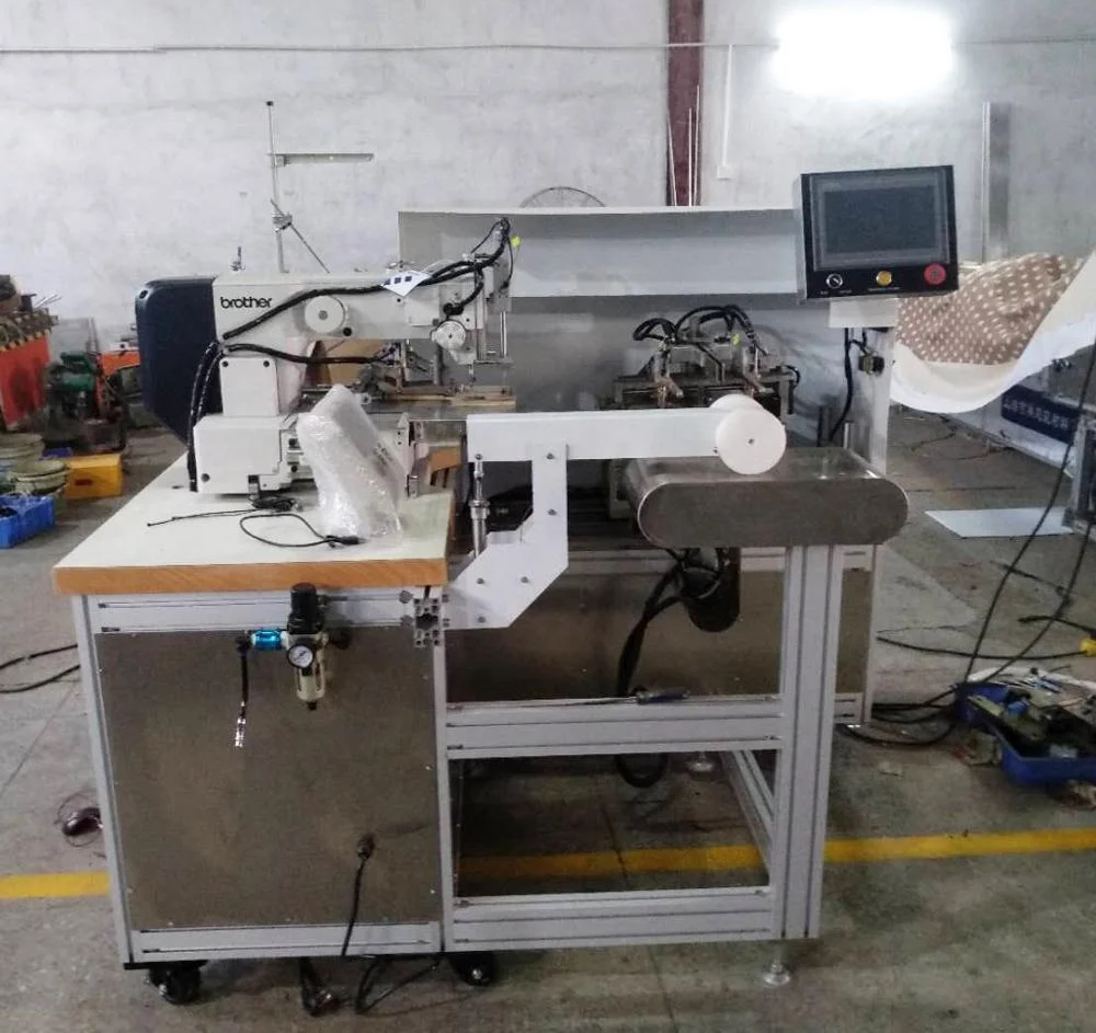 
Full Automatic Curtain Pinch Pleating Sewing Machine with fabrics feeding robot 