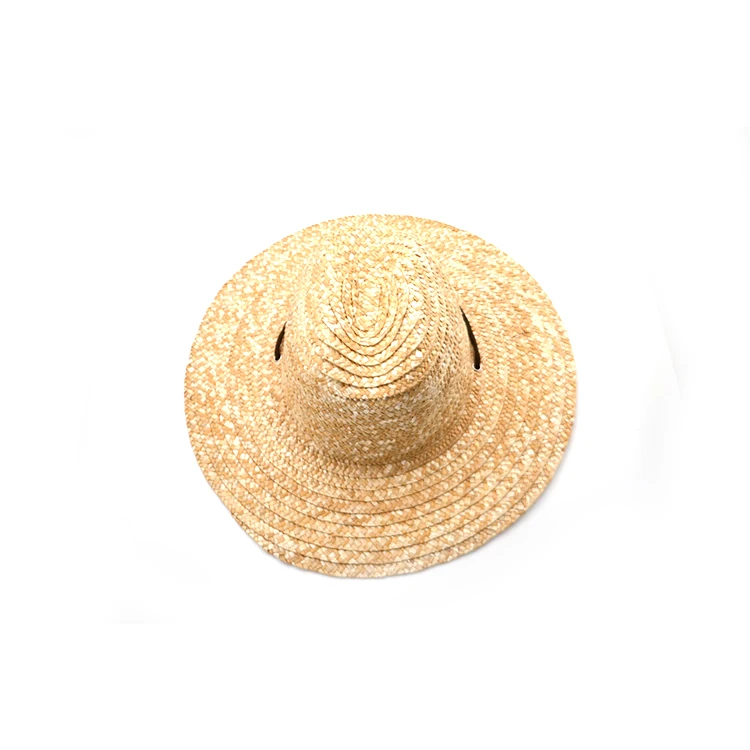 Wholesale summer promotional solid color weave custom straw boater hat