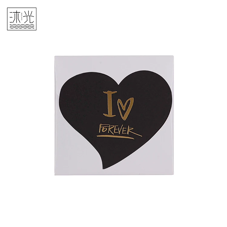 
New Types Small Size Gold Foil Valentines Day Gift Love Heart Greeting Cards 