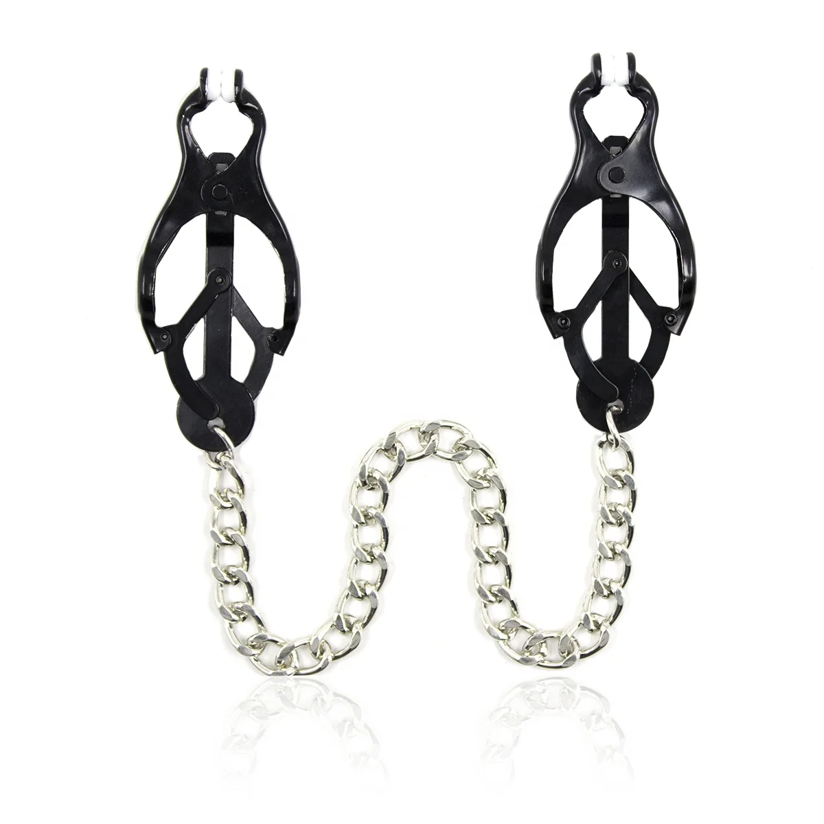 Erotic BDSM Sex Toy Brutal Bondage Restraint Japanese Clover Style Unisex Metal Dark Chain Japanese Body Nipple Clamps