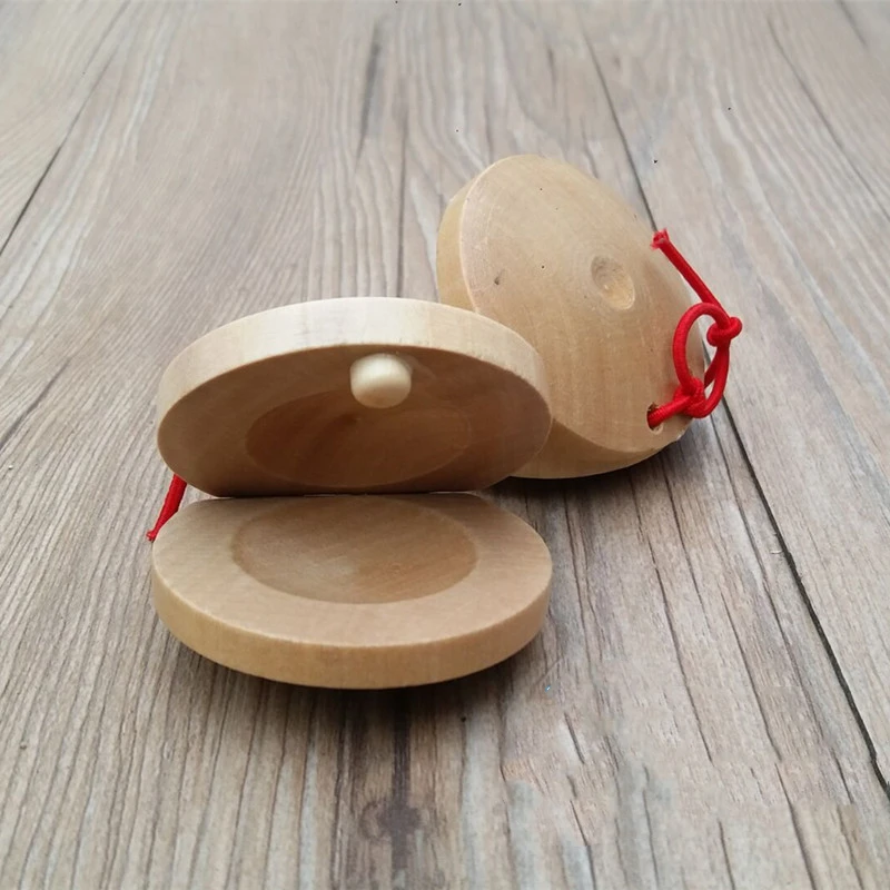 
High quality wooden castanets musical enlightenment instrument toys 