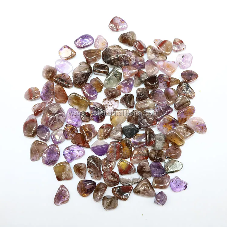 Rock stone crystal healing Super seven amethyst Rough tumbled Stone