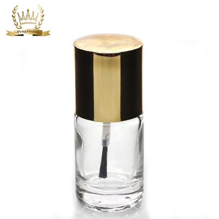 14ml Custom Empty Clear Unique Nail Polish Bottle with Gold Screw Cap Personal Care Glass Bottles Suppliers and Manufacturers