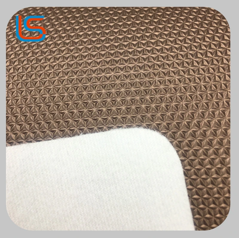 
Chinese artificial leather manufactory highlight pvc bag material 