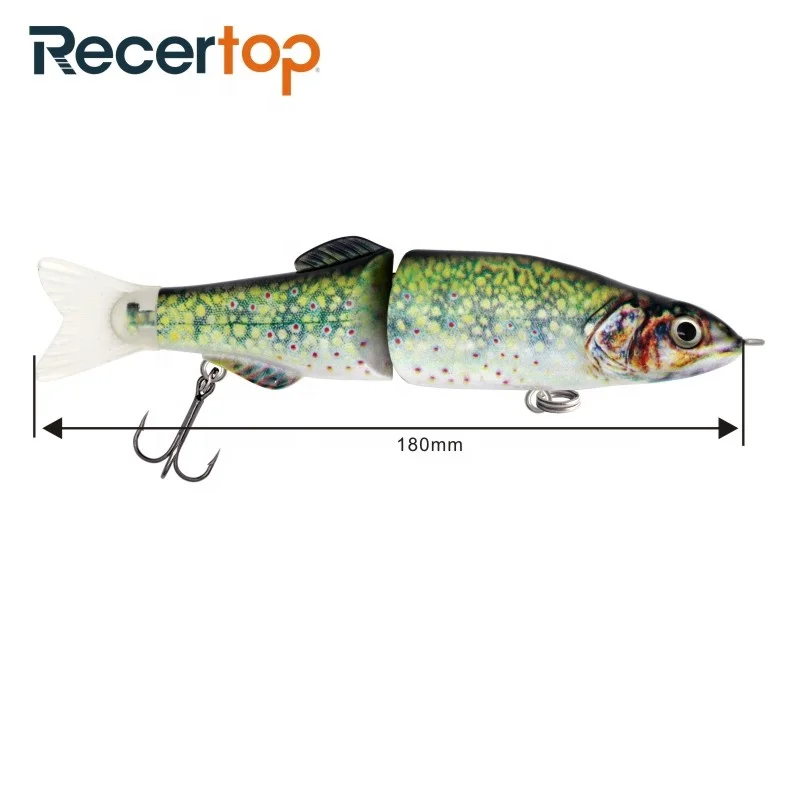 TPR Tail 50kg High Pull Tension 7 inch Big Swim Glide Bait