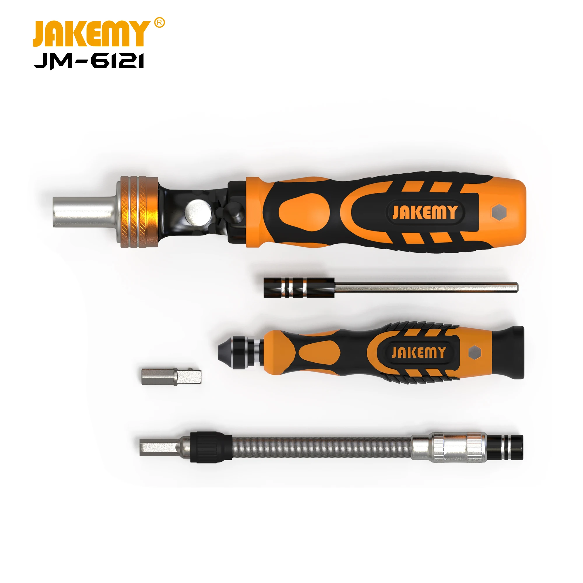 JAKEMY JM-6121 portable repair tools 31pcs in 1 professional diy repair tool kit ratchet screwdriver set for computer
