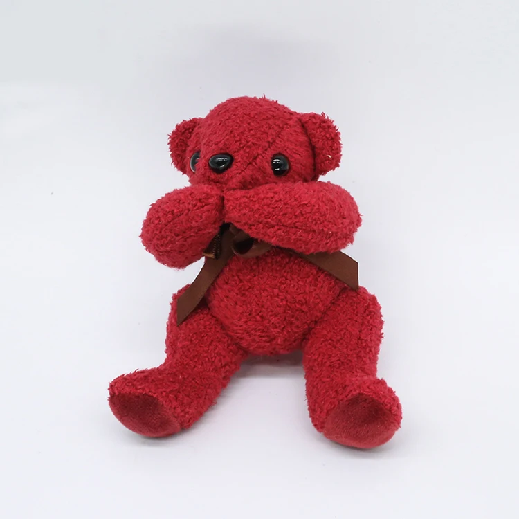 Mini stuffed animal soft plush teddy bear keychain toy
