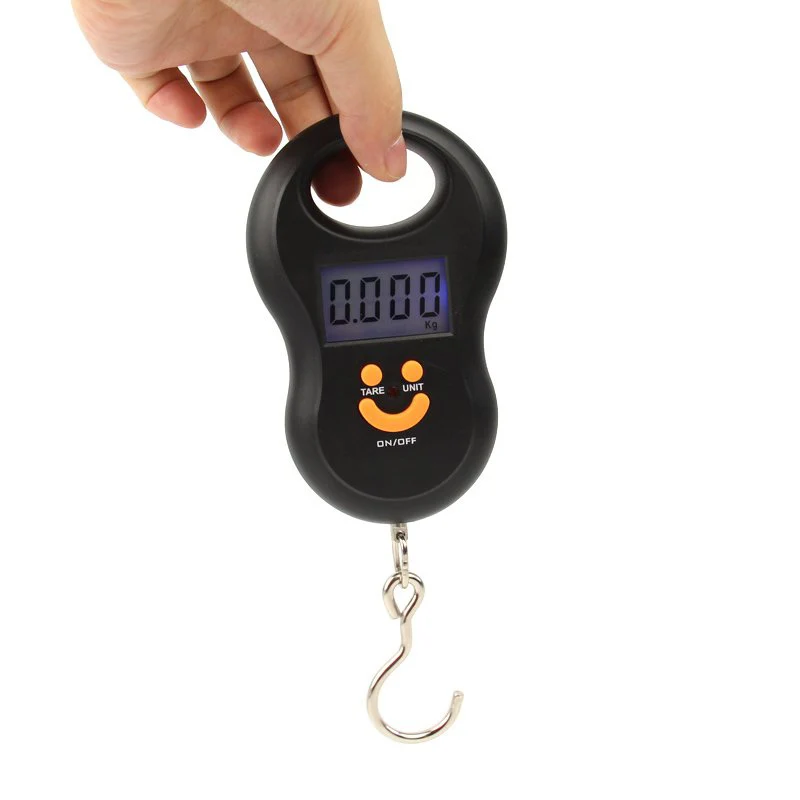 Mini Digital Scale for Fishing Luggage Travel Weighting Steelyard Hanging Hook Electronic Scale Kitchen Weight Tool