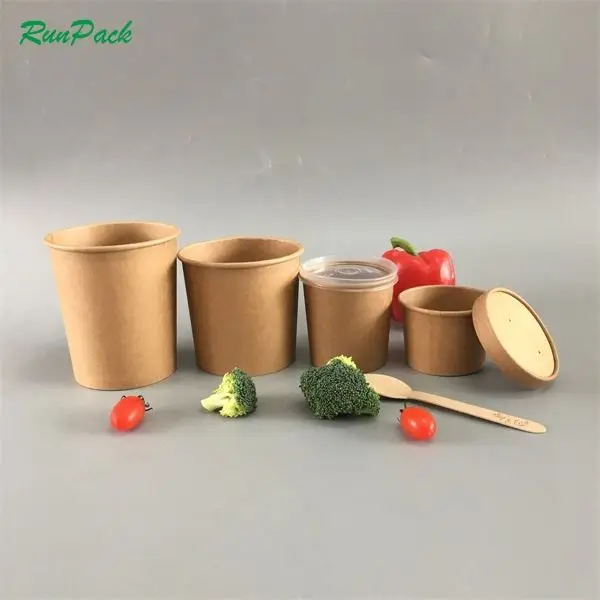 Китайская Фабрика фаст-фуд упаковка одноразовые бумажные Суп чашка и блюдце