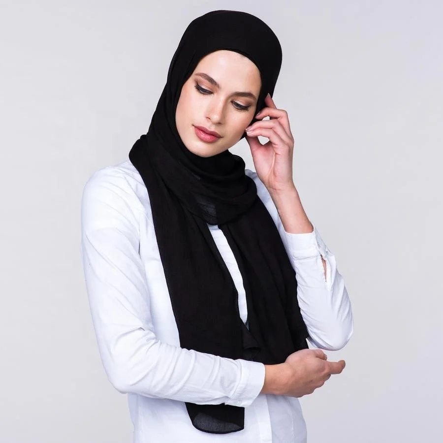 Wholesale factory 2019 new d colors modal fabrics hijab cap head scarf muslim women modal cotton hijab jersey scarf