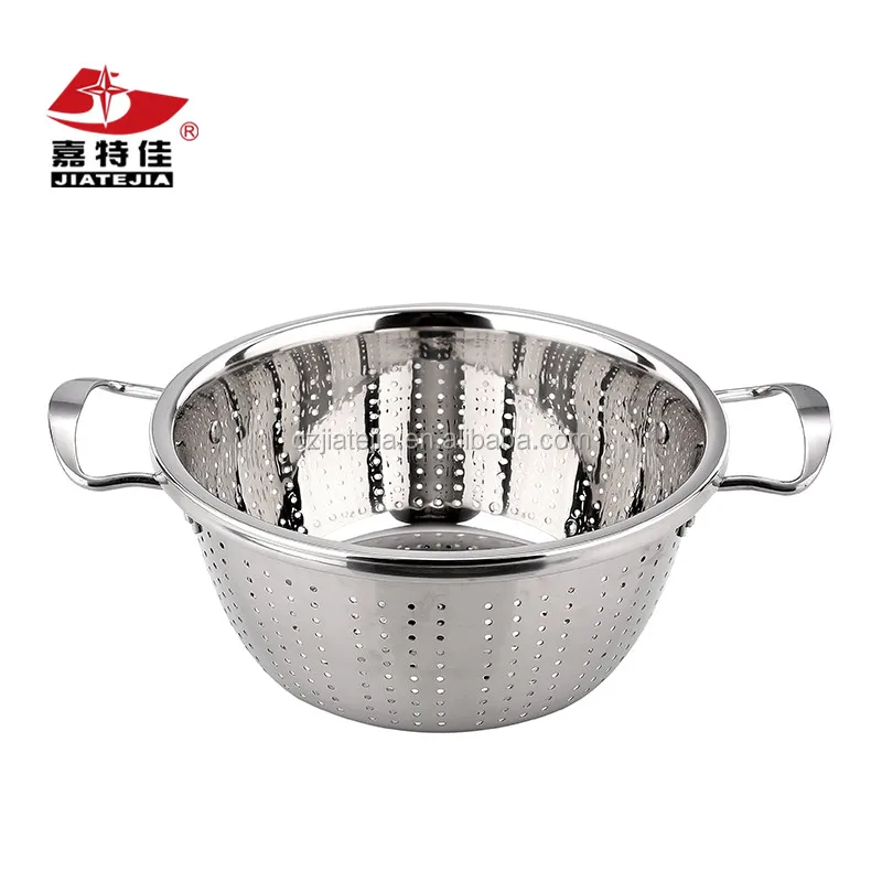 Stainless steel kitchen homeware vegatable/rice/fruit/pasta/noodle wire mesh strainer