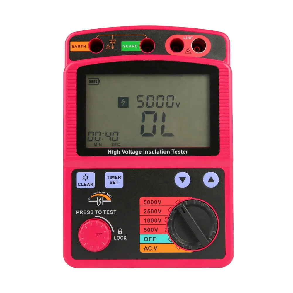 999 counts low price 5000V insulation resistance tester meter 5KV  megger with PI test