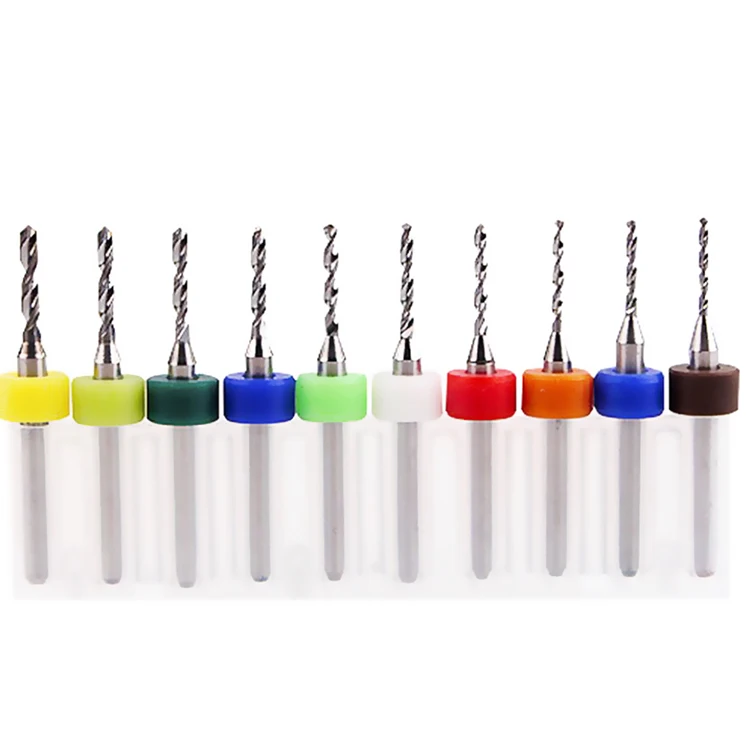 10pcs small diameter 0.1-3mm Micro twist drill bits with 3.175mm shank for PCB jewels drilling carving electric tools