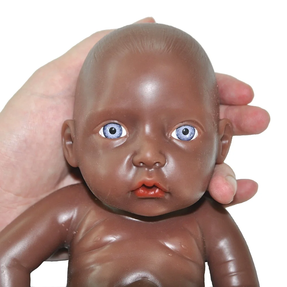 11 дюймовые реалистичные полностью силиконовые куклы Новорожденные Черные Детские куклы Подарки для детей
