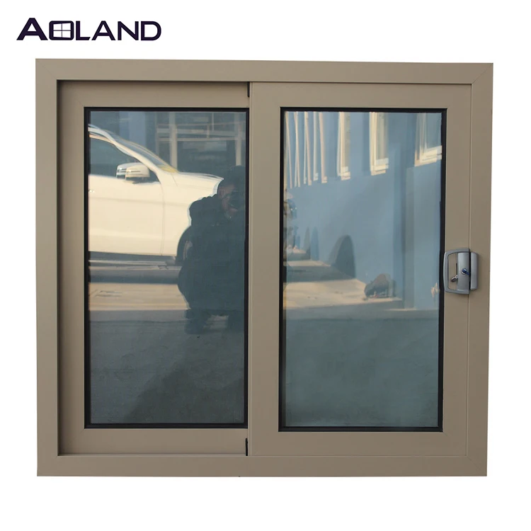 Aluminum sliding windows bronze color with german hardwares