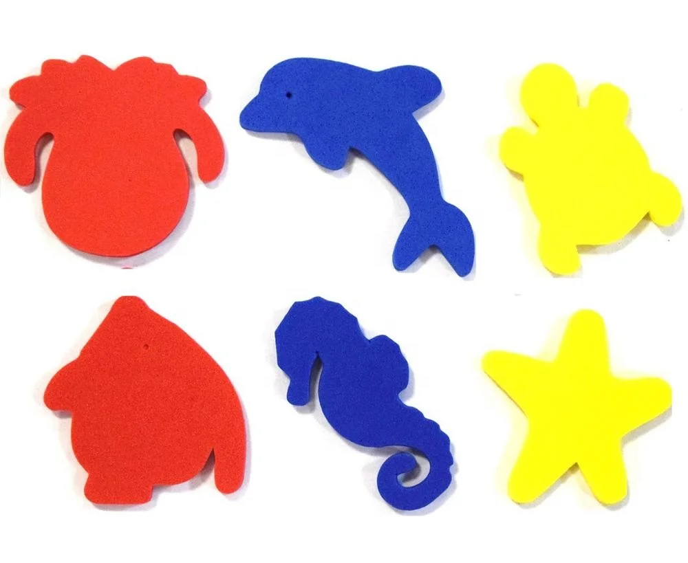 hotsale wholesale custom colorful EVA Foam bath sea animals toys for kids