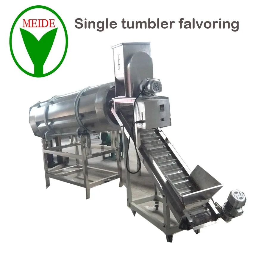 Automatic  corn doritos  tortilla chips rotary  roller seasoning tumbler