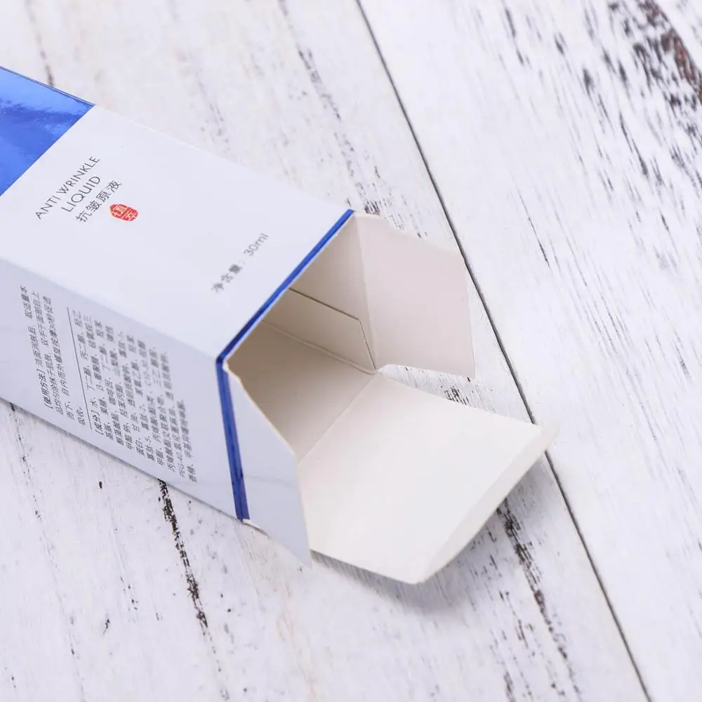 350gsm perfume cosmetic foldable custom white glossy box