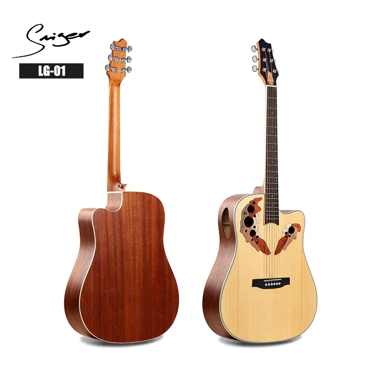 Китай сделал овации стиль боковой звук отверстие матовая Акустическая гитара
