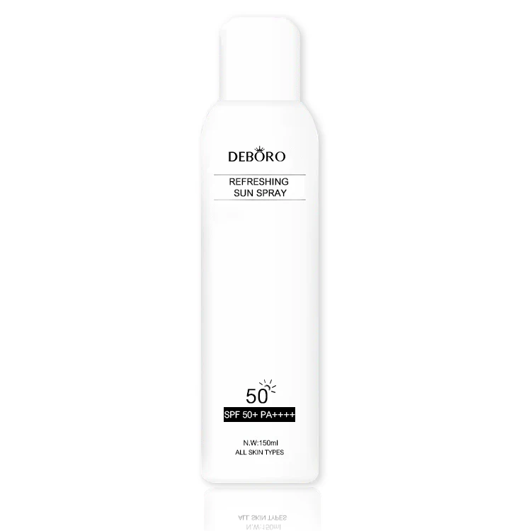 Private label spf 50 water based whitening sunscreen lotion spray
