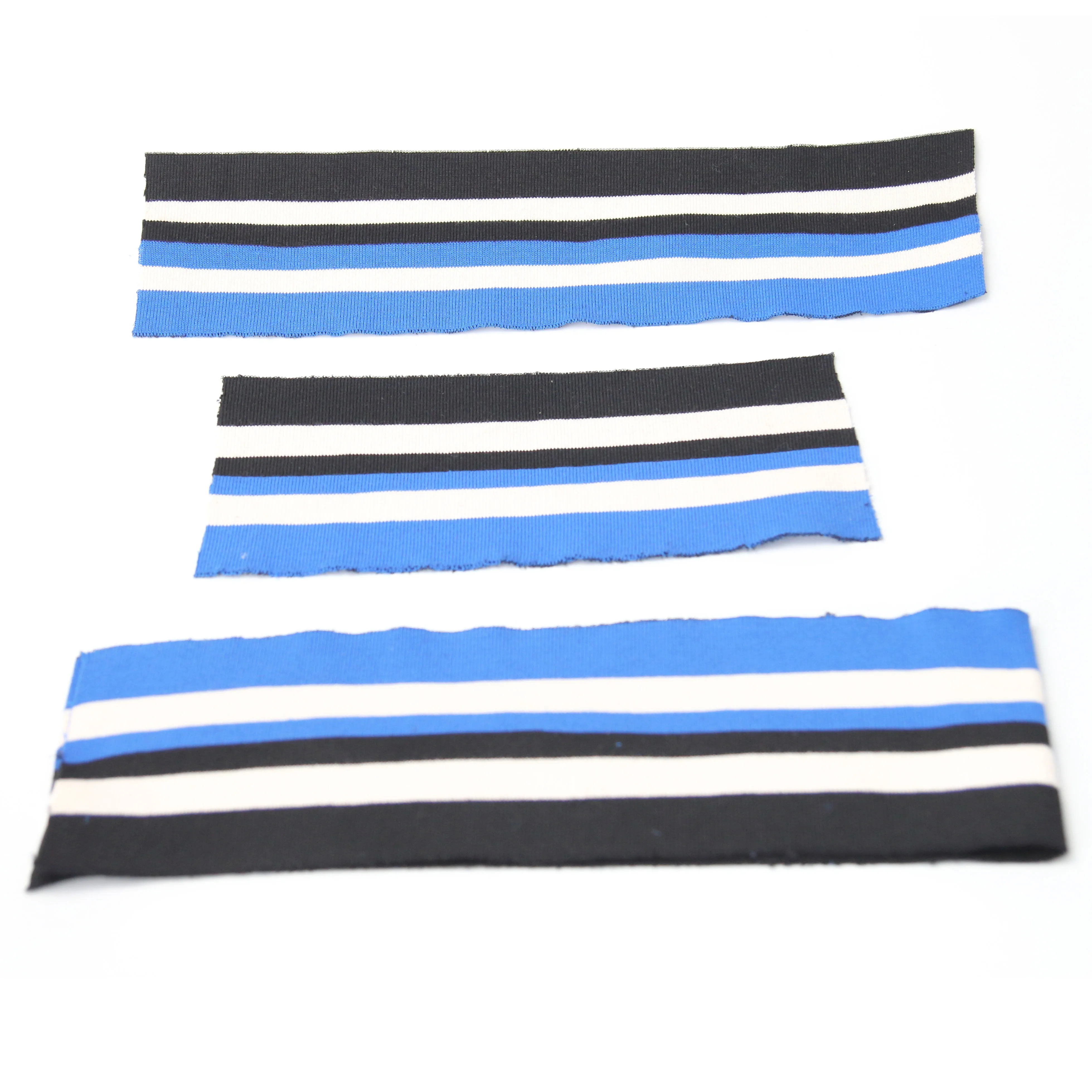 
2x1 stripe rib knit cotton trim cuff 