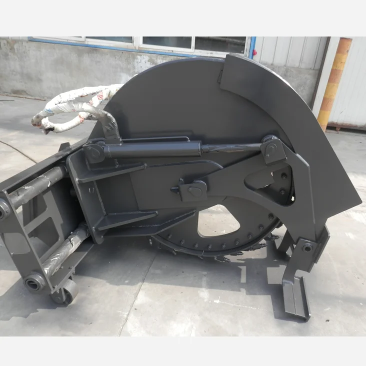 Skid steer loader rock saw trencher