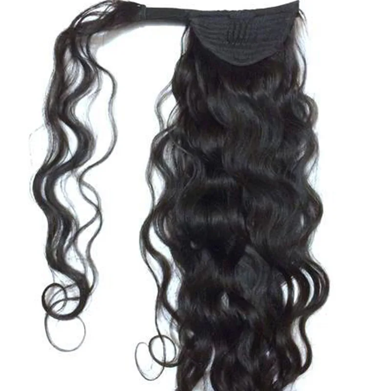 
Factory wholesale 22Inch 100% brazilian unprocessed hair extension body wave ponytail human hair extensions for black women 
