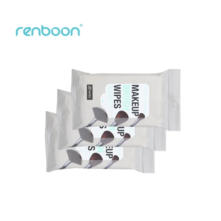 30pc Makeup Brush Wipes,factory direct supply