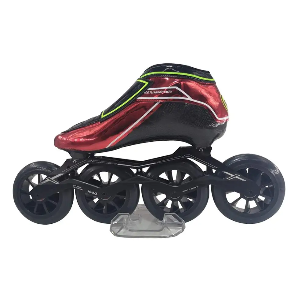 OEM/ODM Full Carbon Fiber 4 PCS 110mm SHR PU wheels Professional inline speed skate Carbon fiber skate roller blade skate