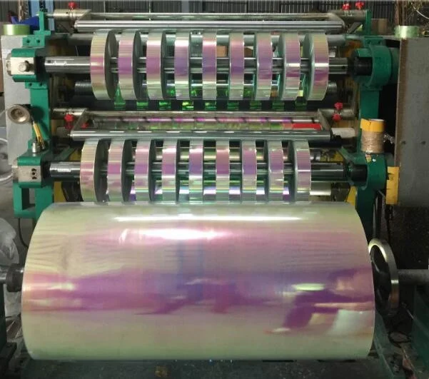 18 Micron Red Pink Blaze Angelina Fantasy Dichroic Iridescent Rainbow Film for Packaging and Decorative