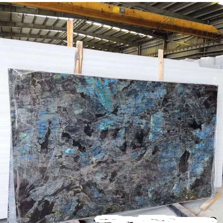 Blue Emerald Labradorite Granite,Emerald Blue tiles, Blue Labradorite slab