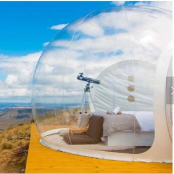 Romantic 2 Channel Clear Dome Amusement park Inflatable Bubble Tent PVC Igloo Camping Tent/Bubble House For Sale