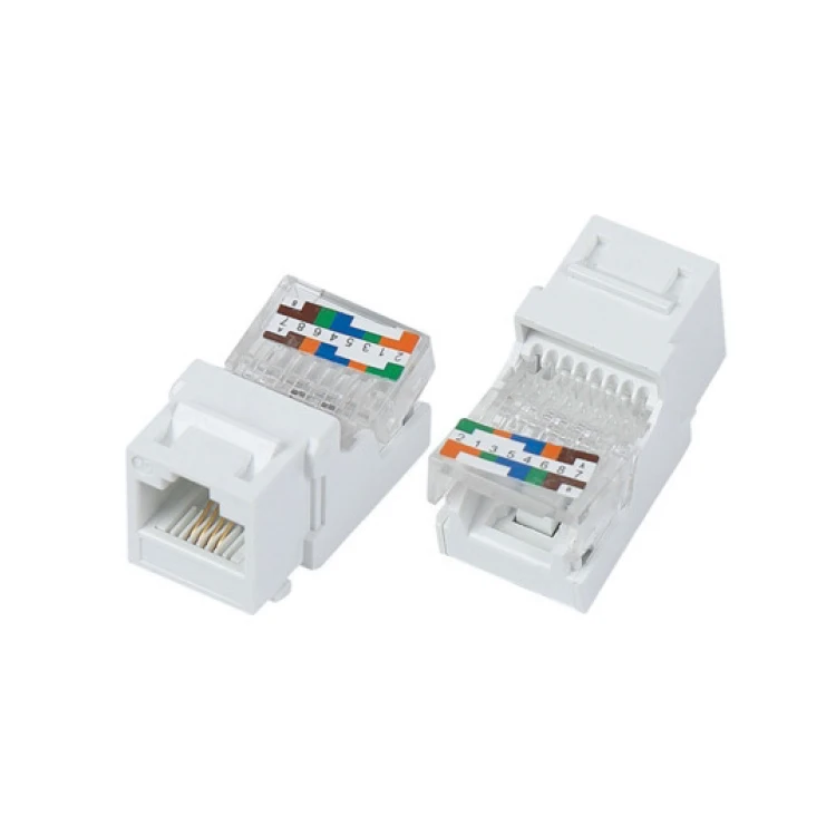 UTP cat6/cat5e пластик белый 8p8c/6p6c toolless keystone jack